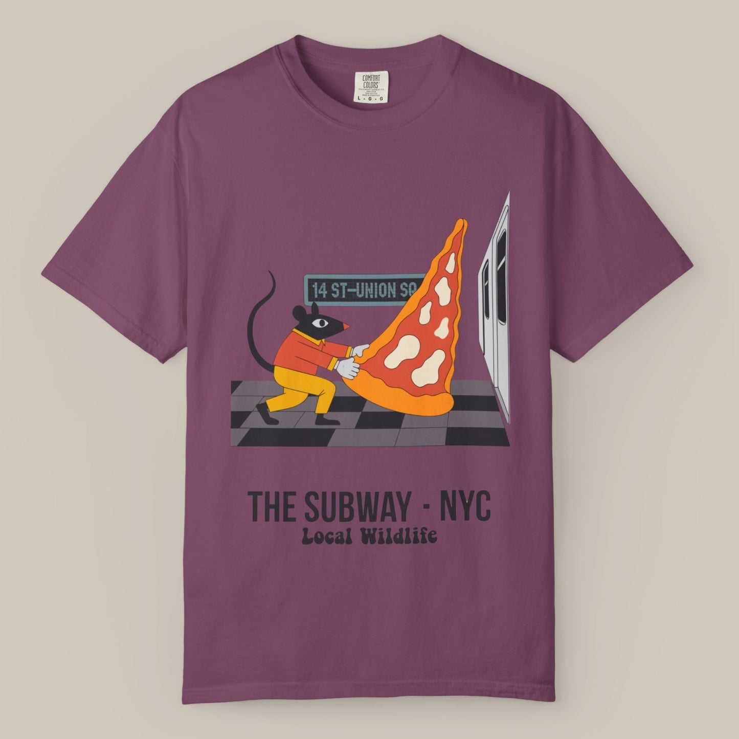 NYC Subway Pizza Rat Tee