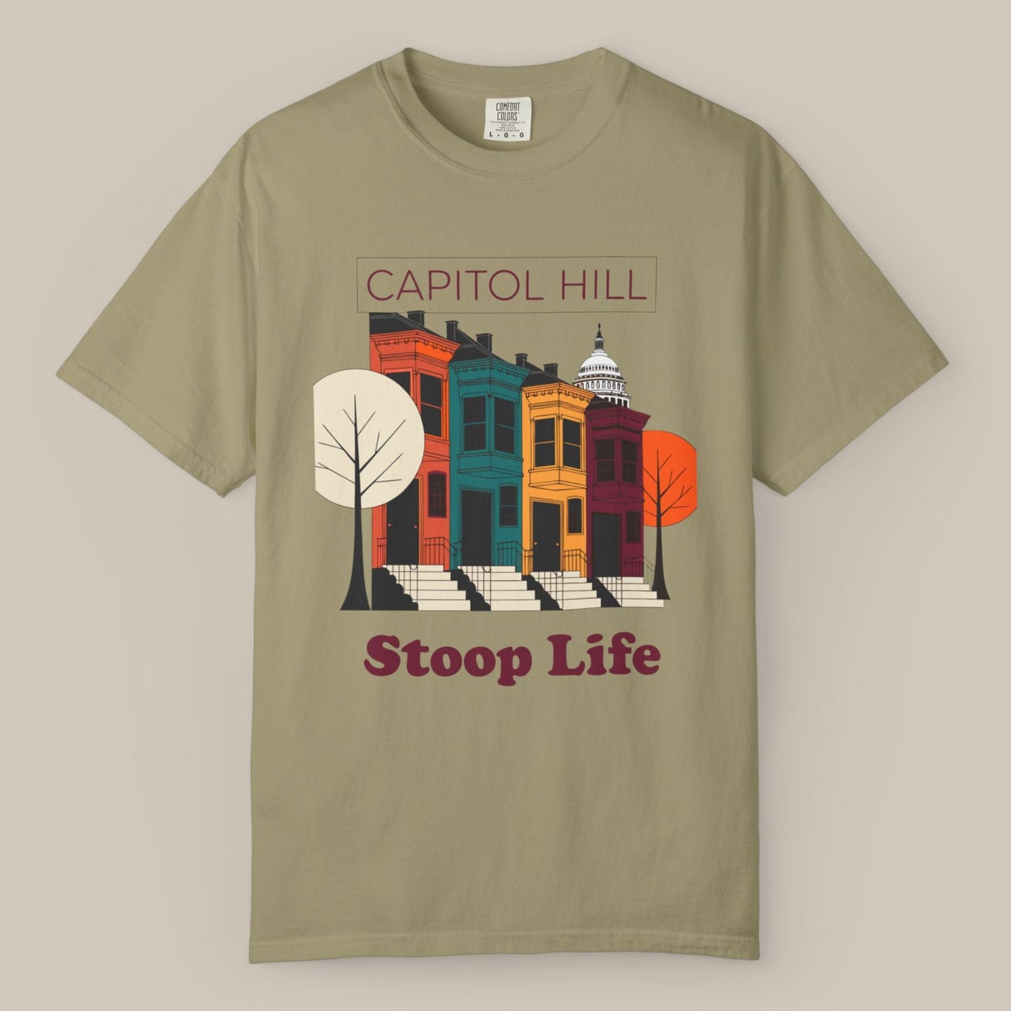 Capitol Hill Rowhouses DC Tee
