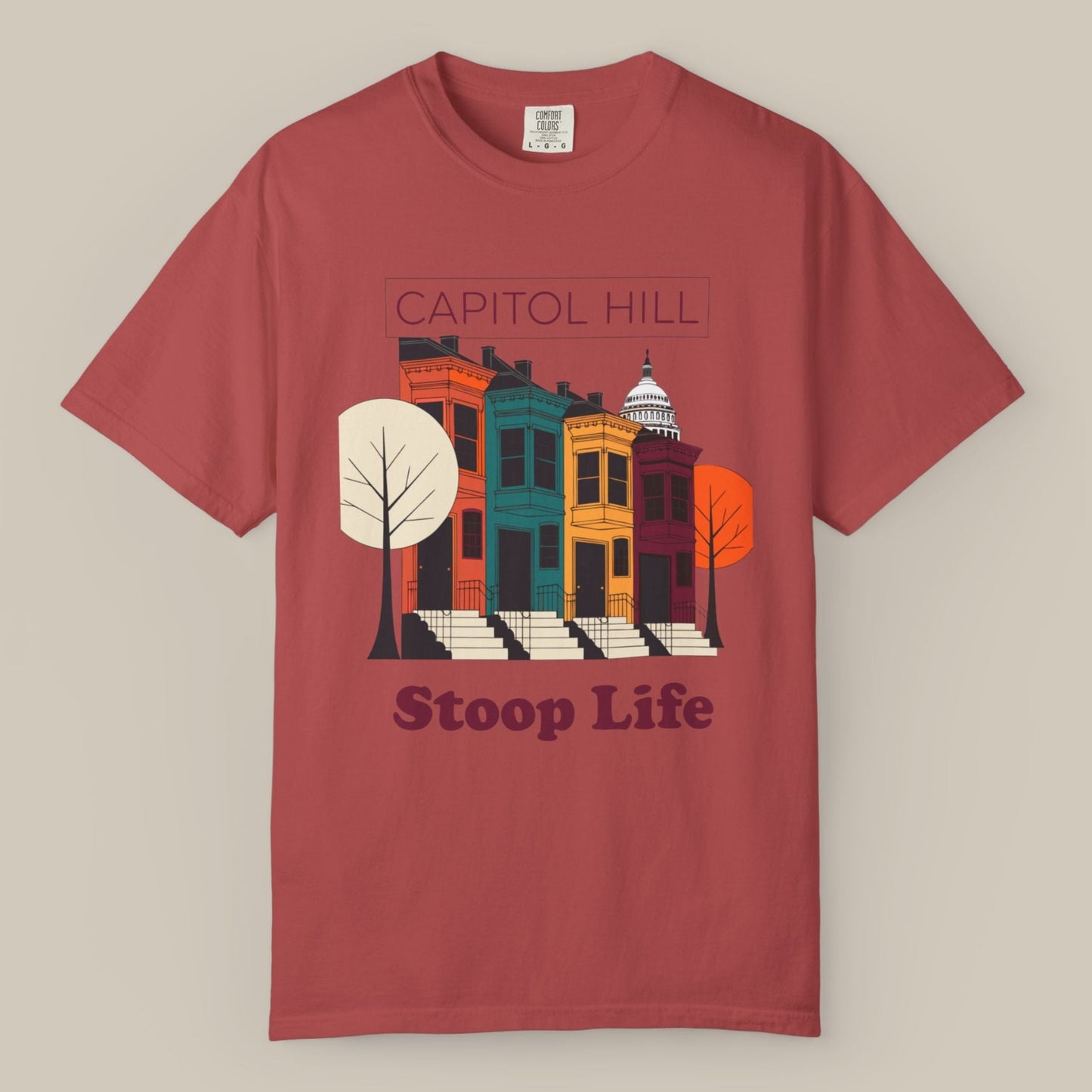 Capitol Hill Rowhouses DC Tee
