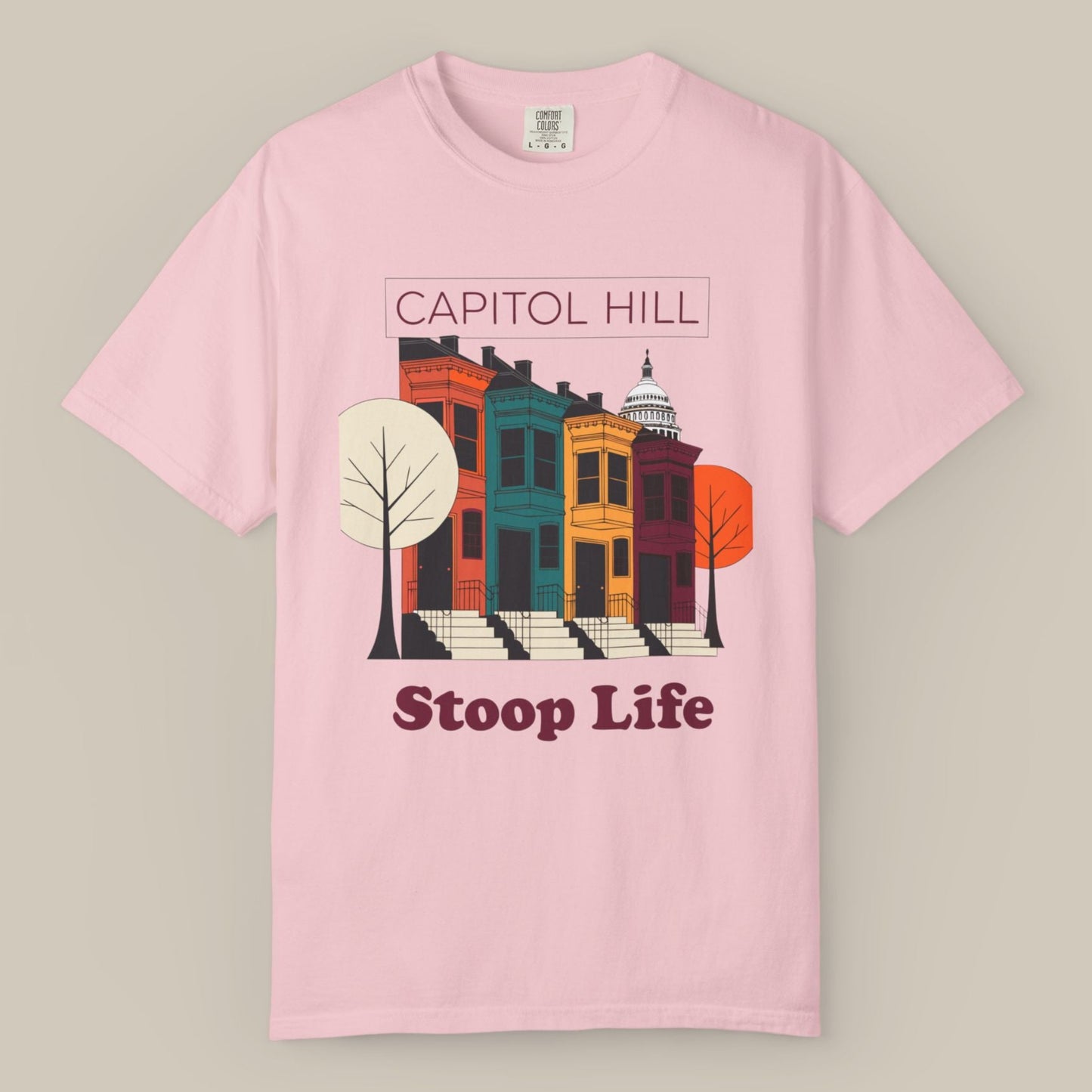Capitol Hill Rowhouses DC Tee