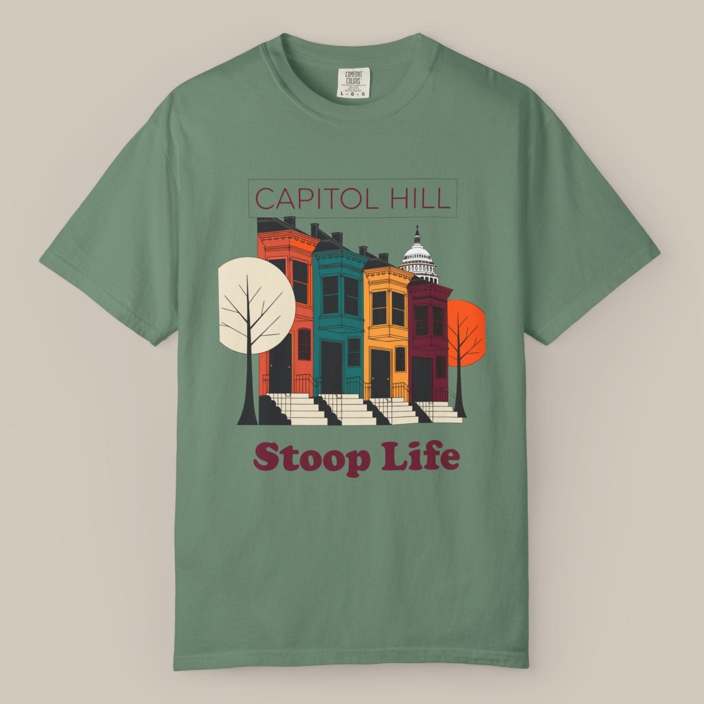 Capitol Hill Rowhouses DC Tee