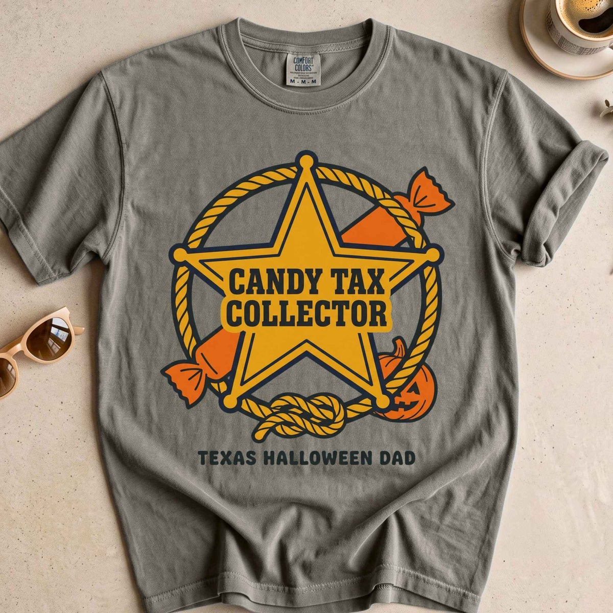 Texas Halloween Dad Badge Tee